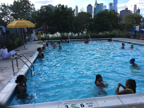 Pop Up Pool at Brooklyn Bridge Park, Brooklyn Heights, NYC