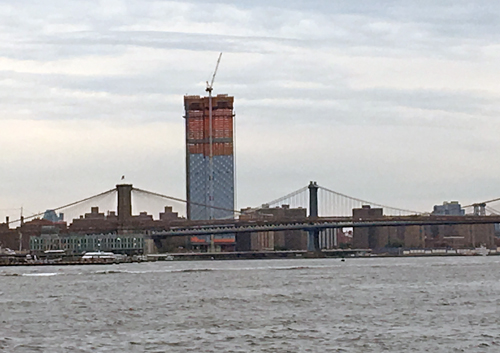 Changing Skyline, Manhattan and Brooklyn bridges, NYC