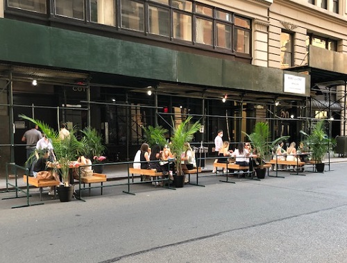 Fine street-side dining at Cote in Flatiron