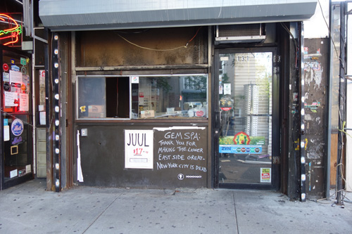 Gem Spa stripped of its signage in East Village