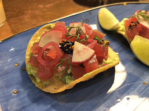 Tuna Tostada at Paloma in the Garment District