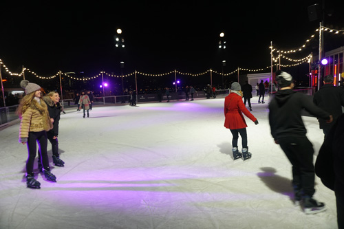 Winterland, Rooftop Ice Skating, Pier 17, Seaport, NYC