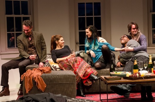 How to Transcend a Happy Marriage, Off Broadway, NYC, starring Marisa Tomei, Robin Weigert and Lena Hall