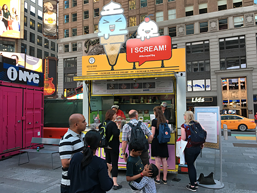 Ice & Vice, I Scream stand, Times Square, NYC