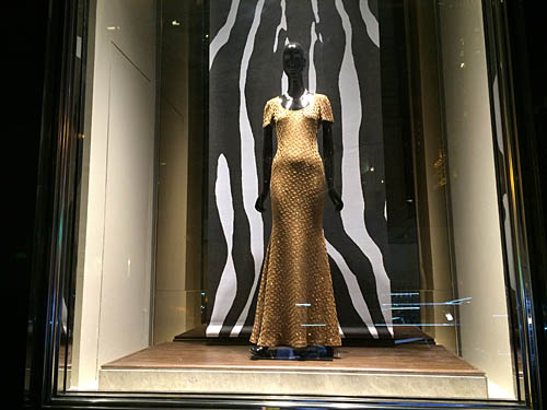 St John, NYC, Golden Evening Gown, Spring 2017