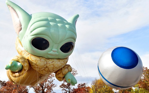 Funko Pop! Balloon inspired Grogu™, a.k.a. as Baby Yoda in pop culture, from the series Star Wars™ “The Mandalorian,” Macy's Parade 2021