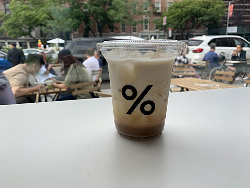 % Arabica, DUMBO, Brooklyn, Iced Spanish Latte