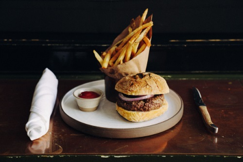 Breslin Burger, NYC, Char Grilled Lamb Burger