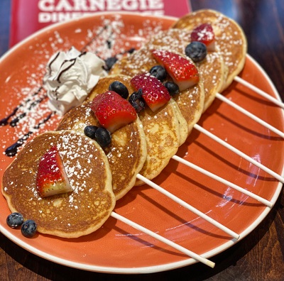 Pancake Lolipops, Carnegie Diner & Cafe, NYC 