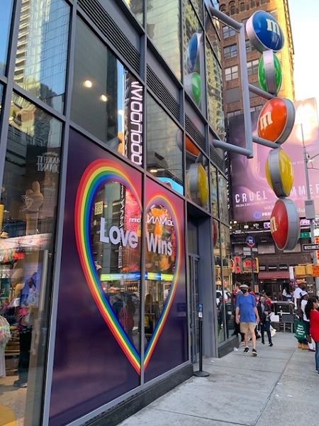 M&Ms, Pride, Times Square, Love Wins