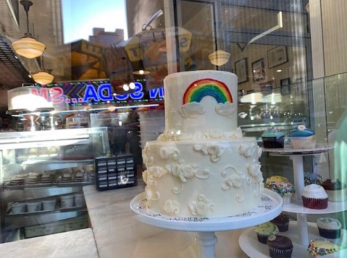 Pride Cake at Magnolia Bakery, NYC