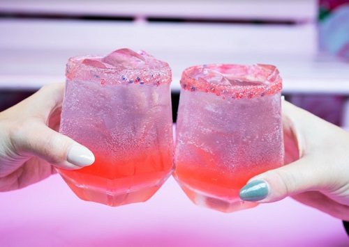 Moxy Times Square Hotel Goes Pink for the Holidays, Cocktails