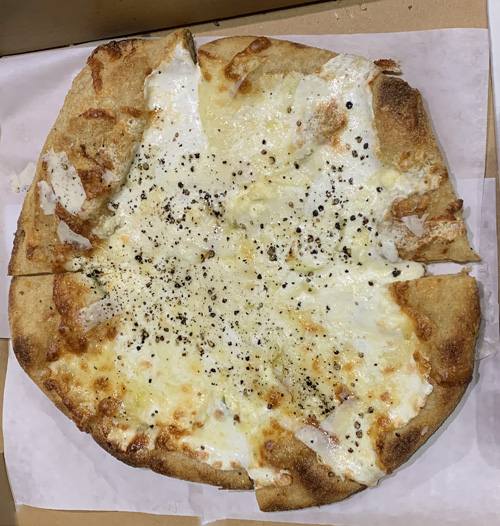 Smillie Pizza by Il Buco, NYC, Cacio Pepe pie