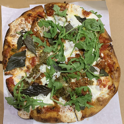 Smillie Pizza by Il Buco, NYC, Margherita, Arugula