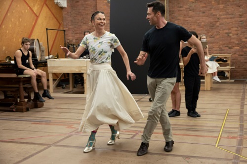 Sutton Foster and Hugh Jackman in The Music Man